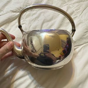 Academy Silver on Copper: Teapot, Creamer and Sugar Dish